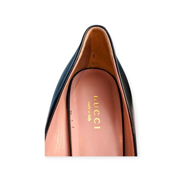 Vintage Black Leather Wedge Platform Heels Original Box Size 8 - Picture 14 of 14